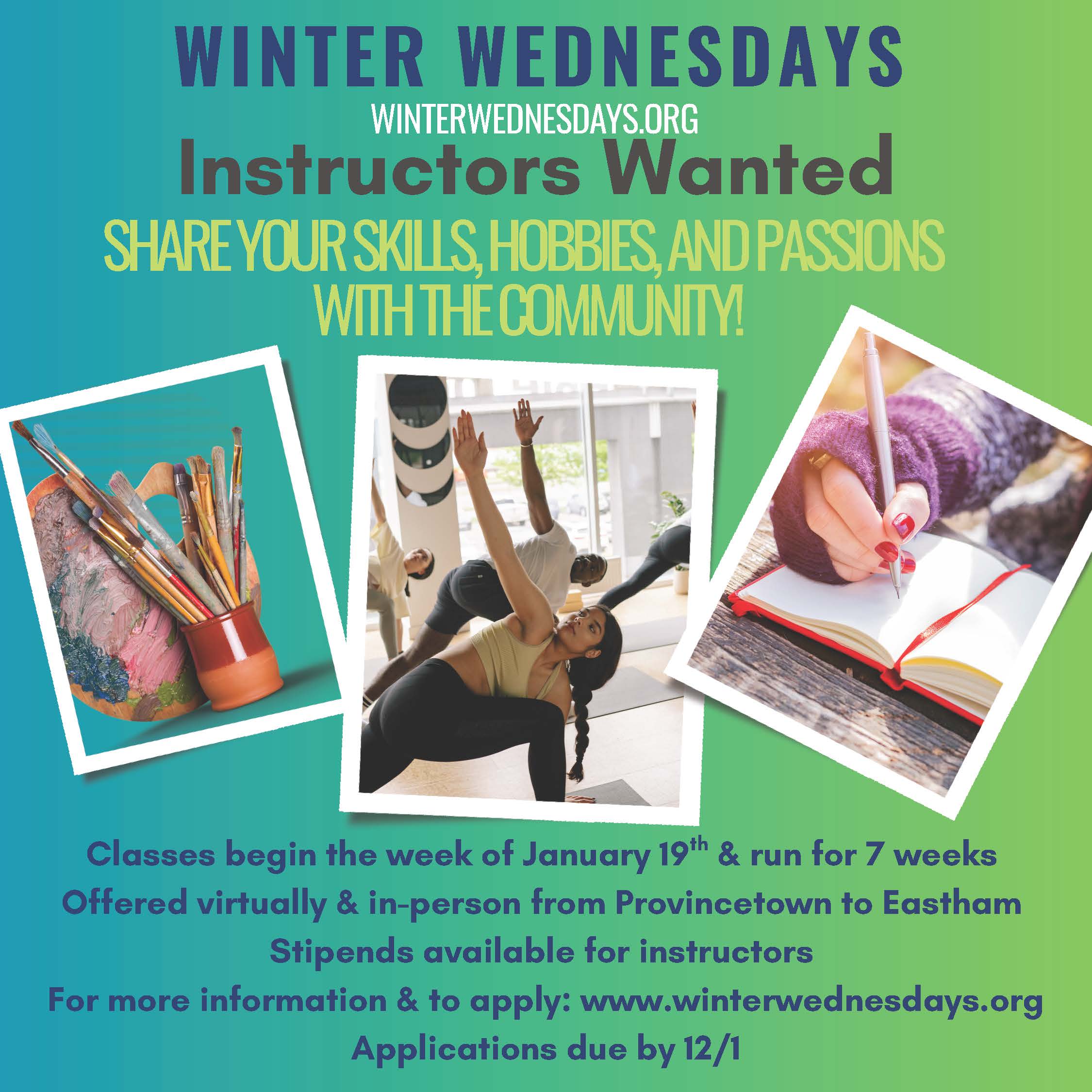 Winter Wednesdays 2026 Instructors Wanted