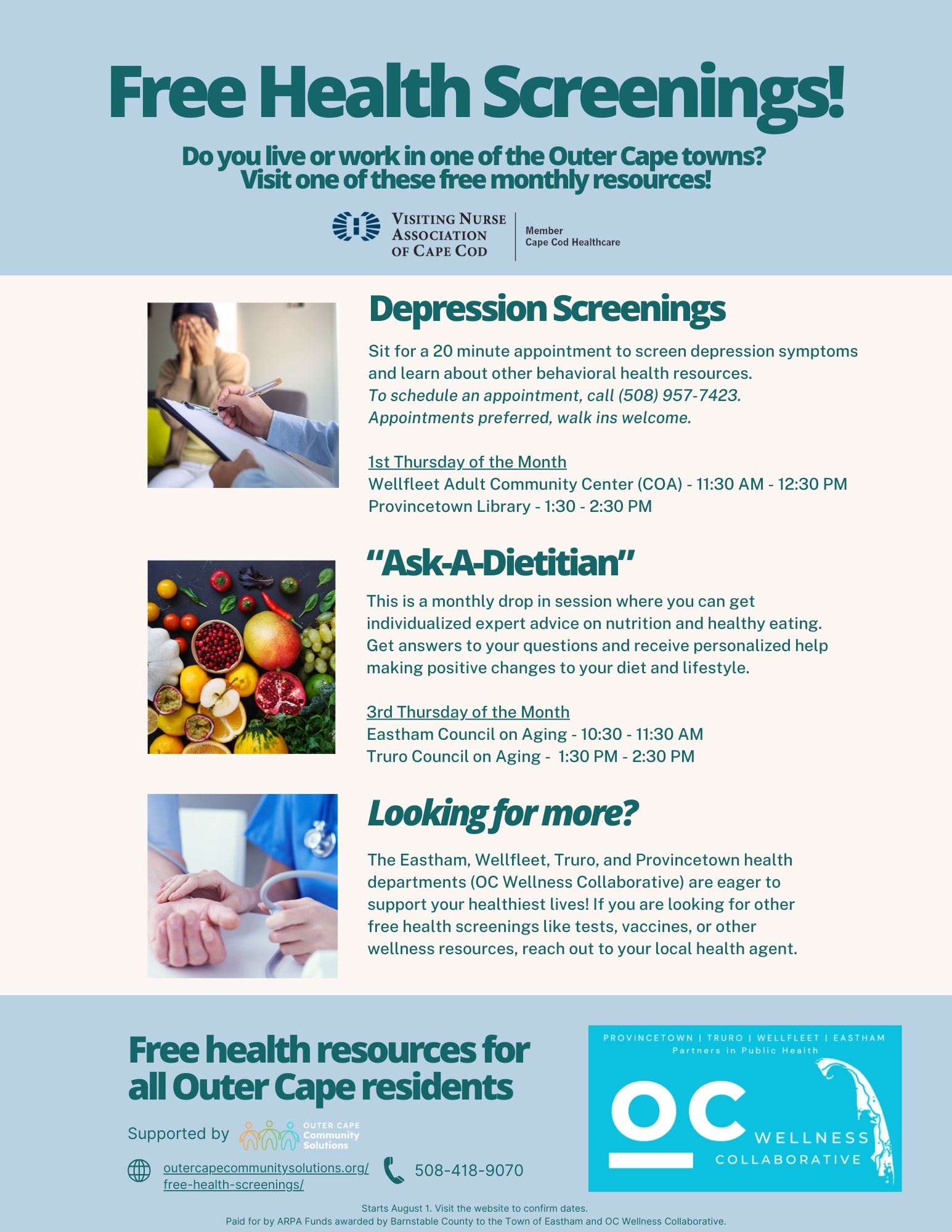OC Wellness - ARPA screenings VNA - Fall 2024 